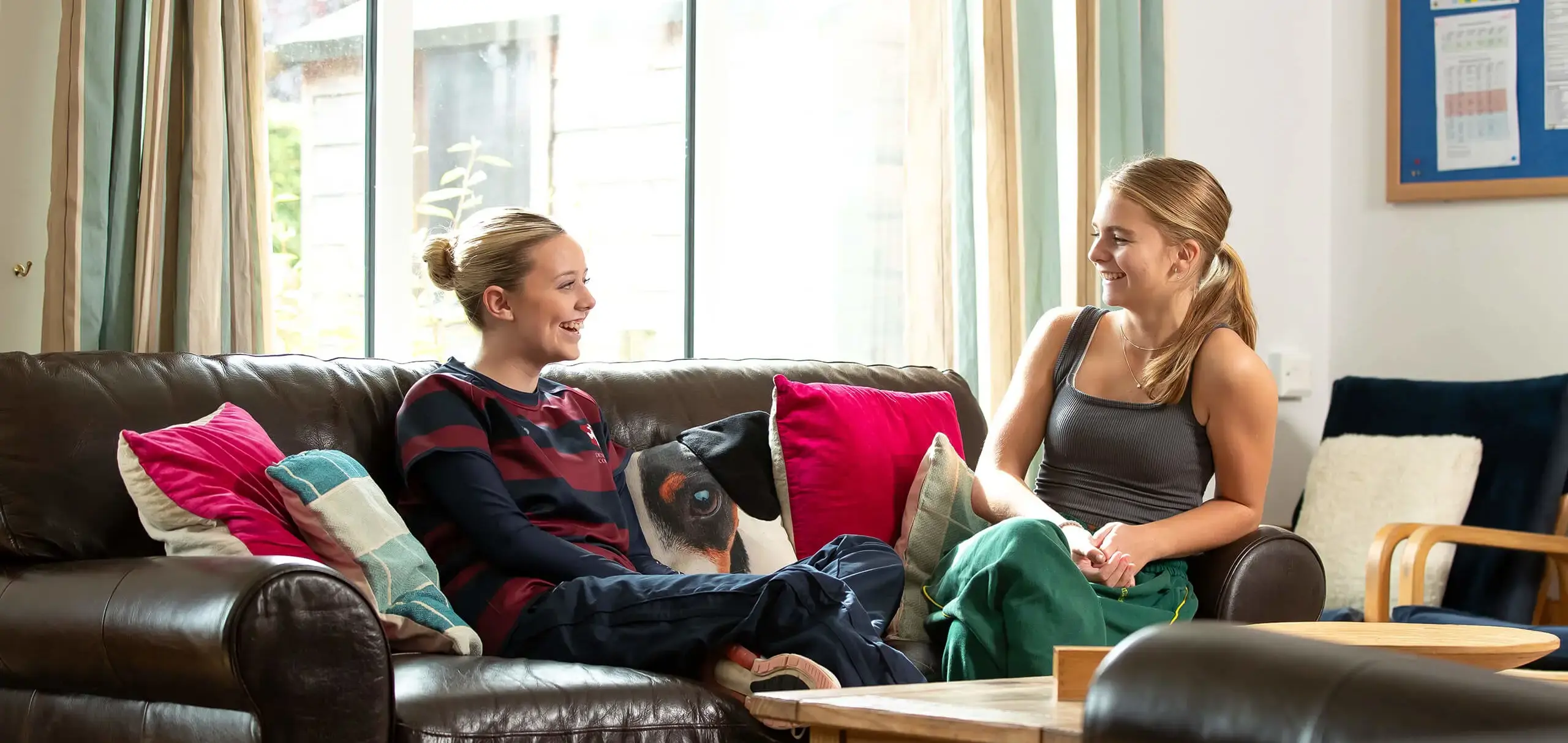 Boarding pupils relaxing at Denstone College